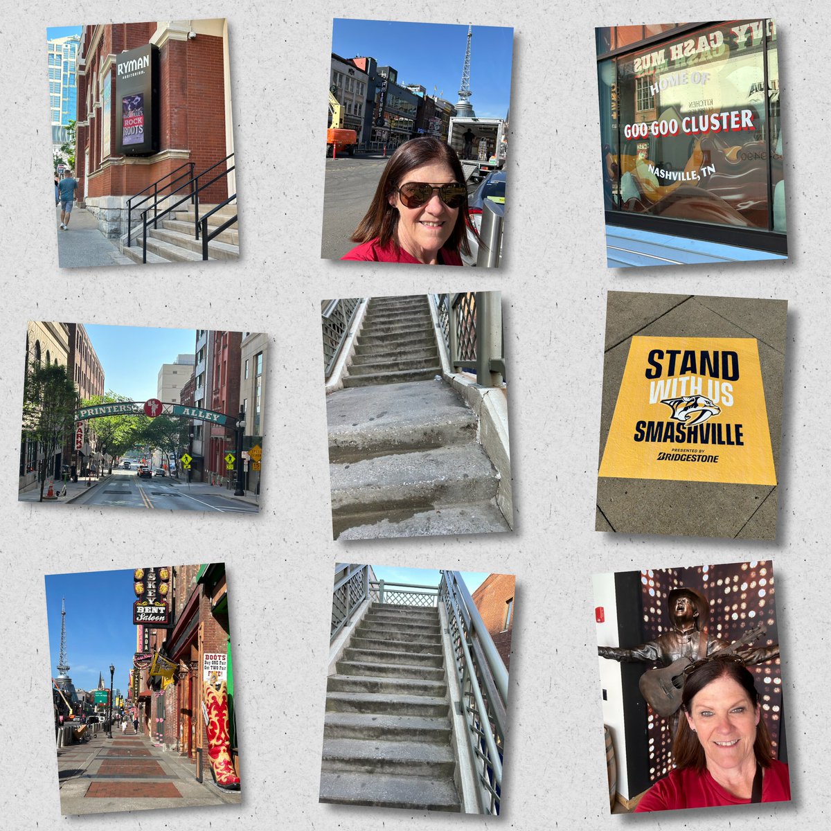 Lots of steps&stairs in music city before music city came alive. I’ve got a little bit of work to do, but I’ll be back #justmove #FitLeaders #4AMcrew @PrincipalRoRod @zjgalvan @Asael_Ruvalcaba @DrRenaeBryant @ValChavez2018 @fit_leader @DiocelinaBelle @LorenaRubio123