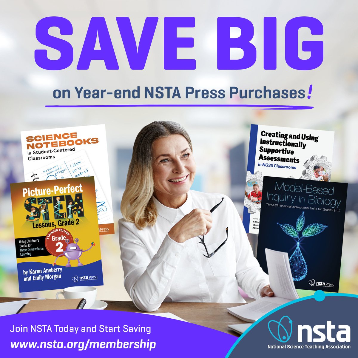 Become an #NSTA member and save big on year-end NSTA Press purchases with exclusive discounts and deals! Membership opens the door to essential resources for your science classroom. Explore membership options at bit.ly/3QsjcXr.