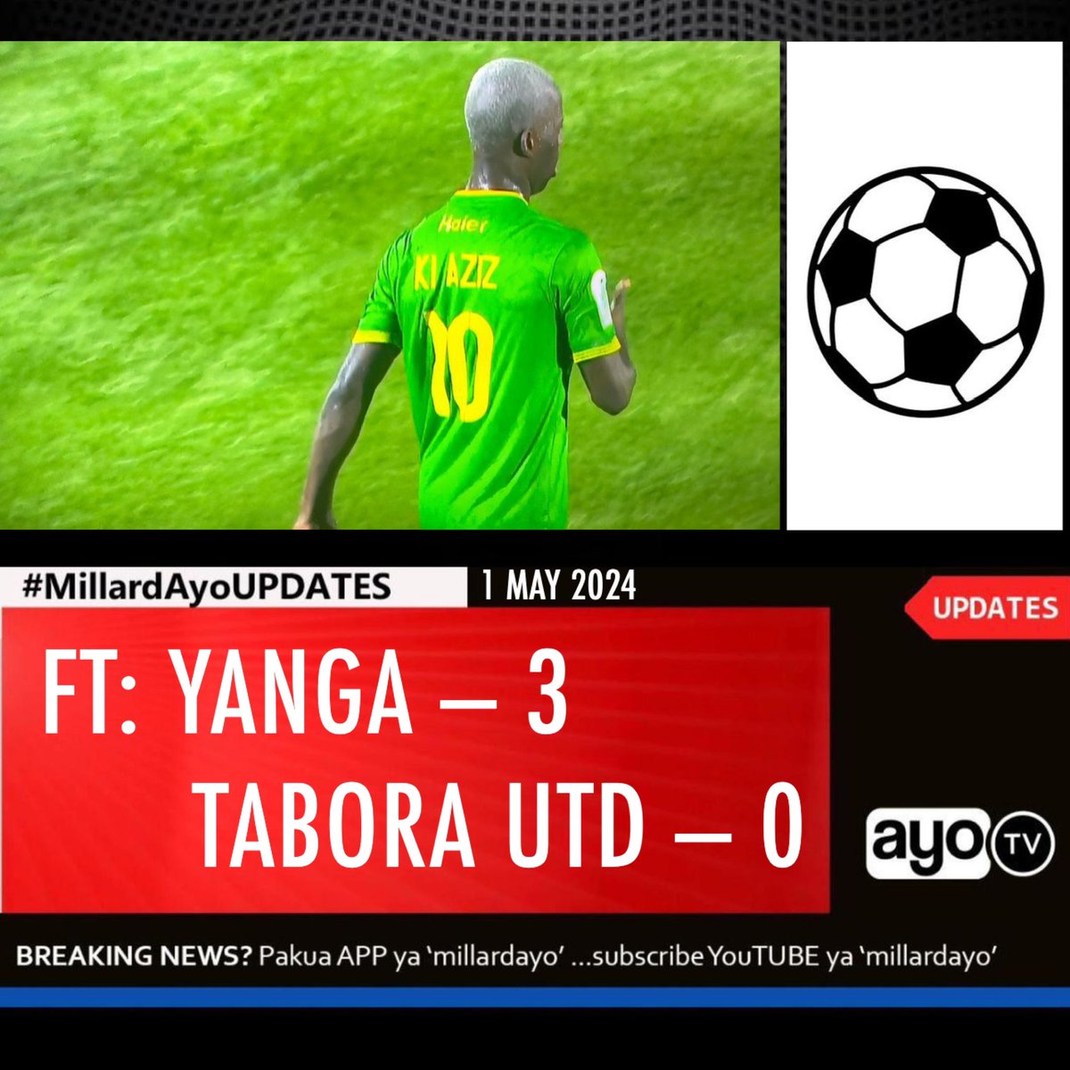 FT: Yanga SC 3-0 Tabora UTD (Aziz Ki 35’ Musonda 66’ Guede 83’) #FACUP

Yanaga wanafuzu nusu fainali ya FA CUP kwa kuitoa Tabora UTD