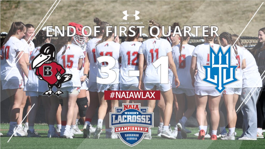 (6) @RavenWLAX leads (3) Lawrence Tech after the first quarter in Savannah, Ga. #BattlefortheRedBanner #UnleashGreatness