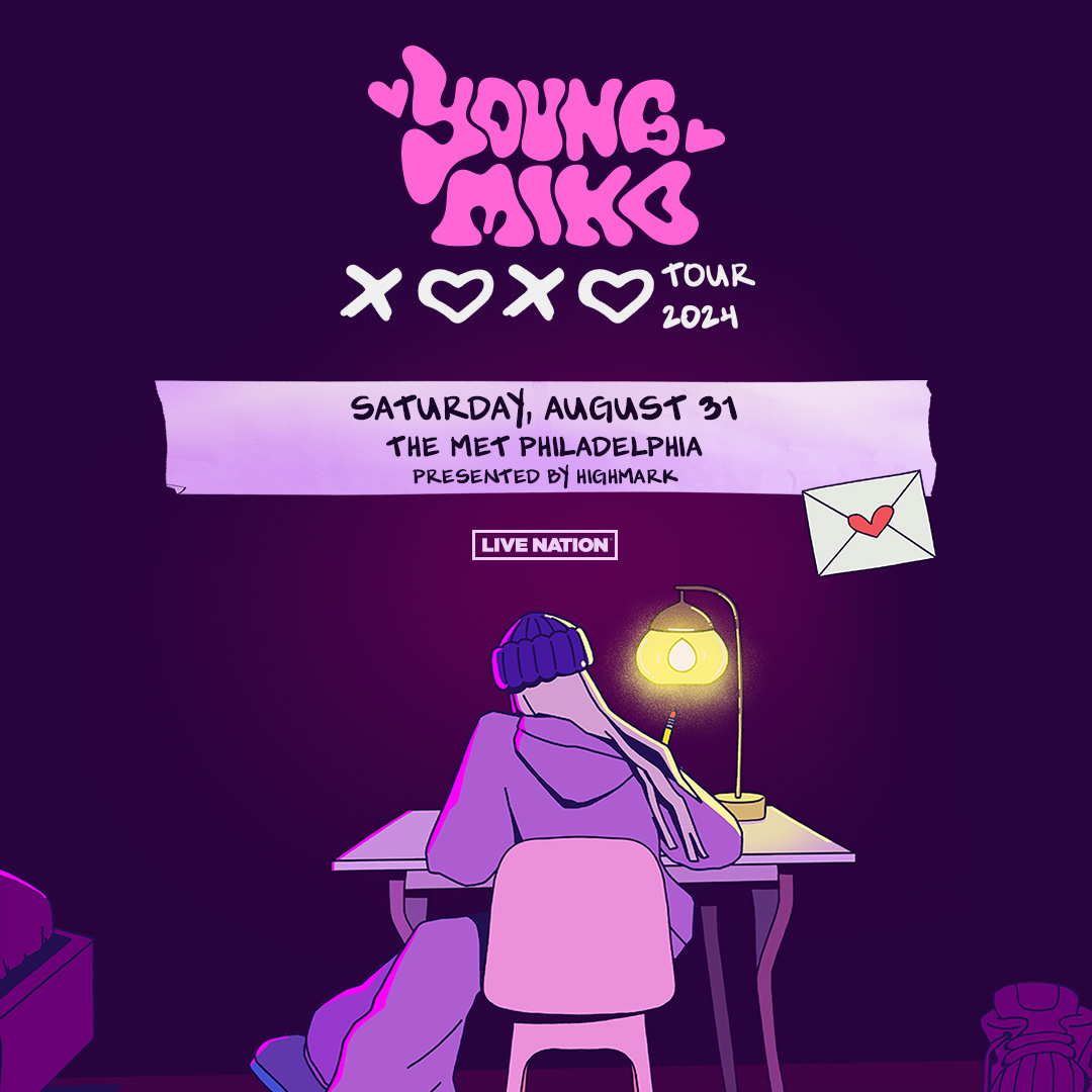 ANNOUNCING 💌 @itsyoungmiko - XOXO Tour at #TheMetPhilly on Saturday, August 31! 

Presale begins Wednesday, May 1 at 10AM [code: SOUNDCHECK].

Tickets go on sale Friday, May 3 at 10AM.
🎫 👉 livemu.sc/3JEilPl