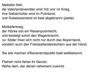 #Feiertag #Soeder #Hoecke #FckPutin #FCKNZS #BSW #DieLinke #Wagenknecht