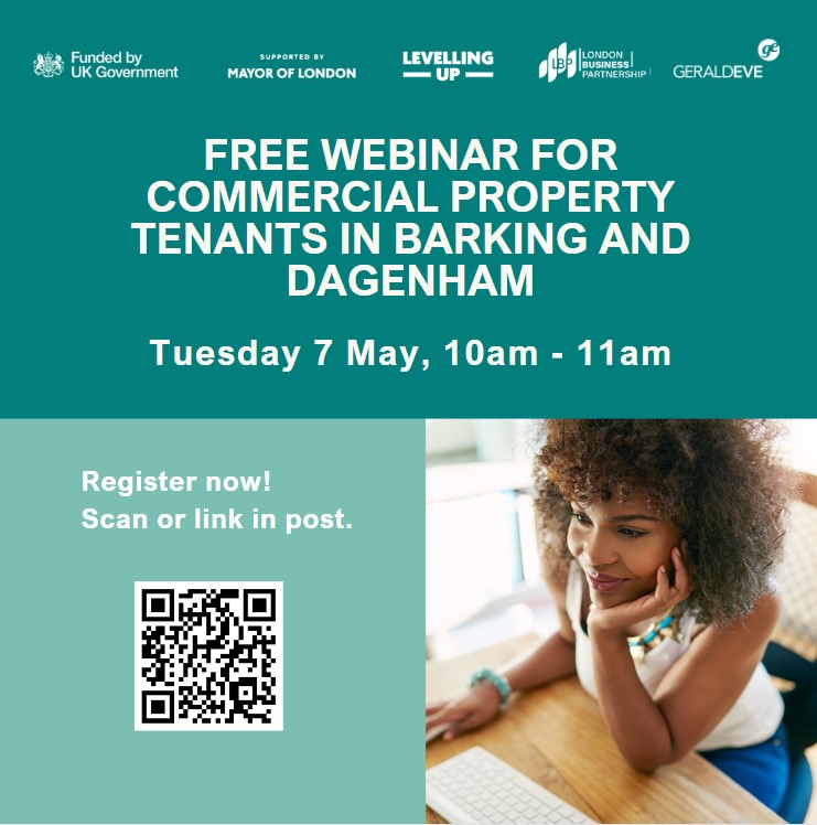📣 Are you a Barking & Dagenham business? Free webinar on 7 May to get expert advice on commercial tenancy issues. Register here 👉 Don't miss out! #EastLondonSMEs #BusinessSupport @MayorofLondon @barkinganddage