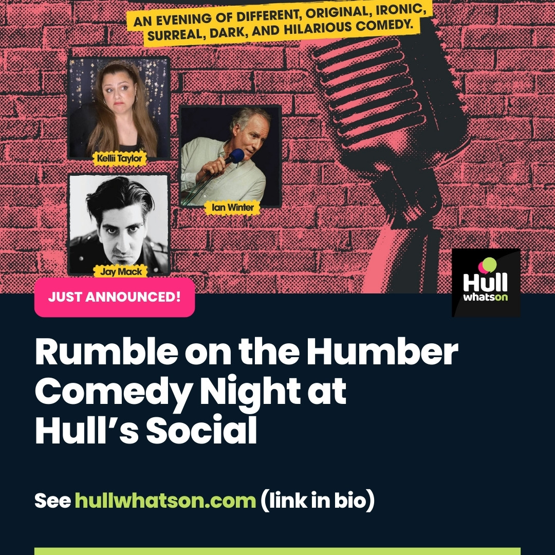 Check out the Rumble on the Humber Comedy Night, featuring Jay Mack: The Gypsy Comedian, Kellii Taylor: Hull’s Best Celebrity Stylist & Comedian, and Ian Winter 🤩 See website or 👉 hullwhatson.com/events/rumble-… #hull #hullnews #comedynight