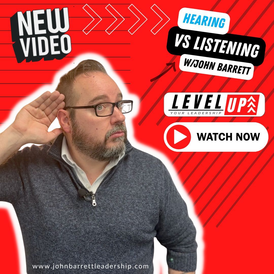 New video up on my Leadership YouTube channel...check it out...buff.ly/4cliMeI #leadershipdevelopment #leadershiptips #leadershipskills #levelupyourleadership #growthmindset #successmindset #leadershipmindset #communicationskills #hearingvslistening #listeningskills