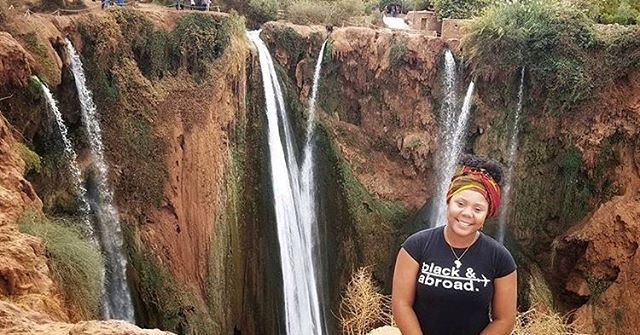 Protect your peace. @wanderlust.revolution is #blackandabroad exploring Ouzoud, Morocco.