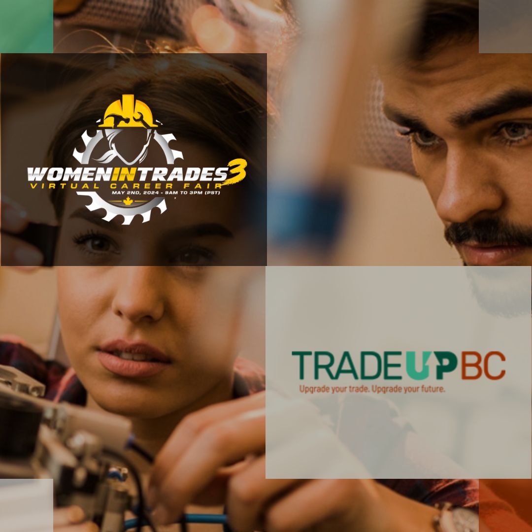 Reminder that tomorrow (Thursday) from 9 am to 3 pm is the Women in Trades 3 Virtual Career Fair. Register for this free event and learn more here: eventiumconnect.com/event/10nh2ned TradeUpBC is one of the participants, so visit our virtual booth and talk to us about our course offerings