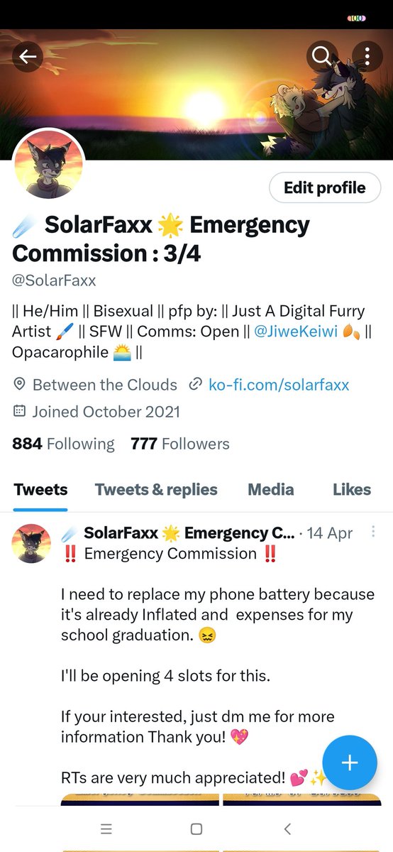 ☄️ SolarFaxx 🌟 (EMERGENCY COMMISSION 3/3) tweet media