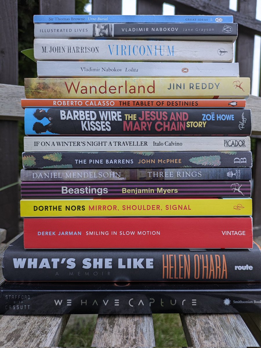 Books read so far this year, short of a few books lent to others and some in an unfinished omnibus. Perhaps need more fiction to balance, but so far, not a bad year.