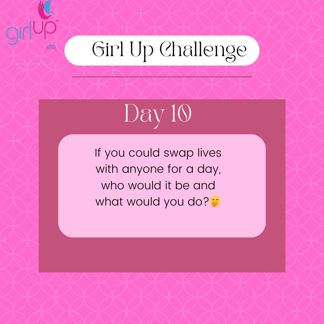 Sometimes, we see people and want to swap lives with them.

Who is that person you'd like to be like? What would you do if you were the person?

Let's know in the comment section. 😀

Throwback to Day 10. 🤩

#challenge