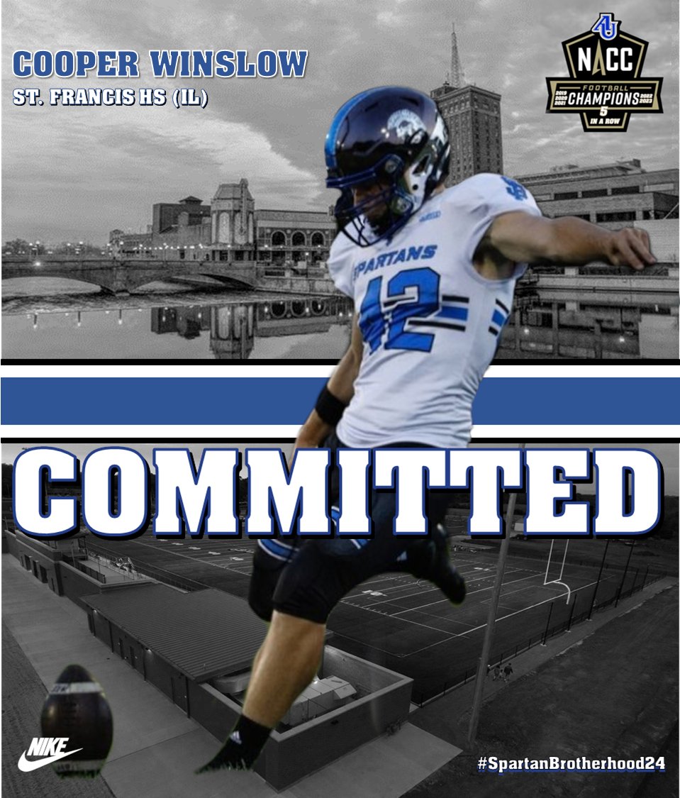 Spartan Fans, we are excited to welcome @cooperwinslow24 from St. Francis HS to the Aurora Football Family. #WeAreOneAU #SpartanBrotherhood24