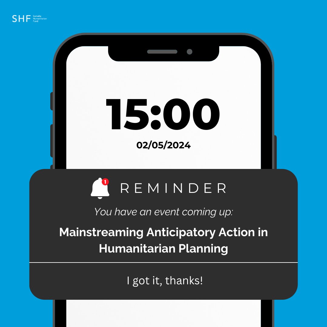 📢#HappeningToday! Join us at #HNPW, the premier event for emergency preparedness & response globally. Our Deputy Fund Manager, Afifa Ismail will discuss 'Mainstreaming Anticipatory Action in Humanitarian Planning.' 🕙 15:00-16:30 EAT 🎙 Register now: bit.ly/4dmWeKX