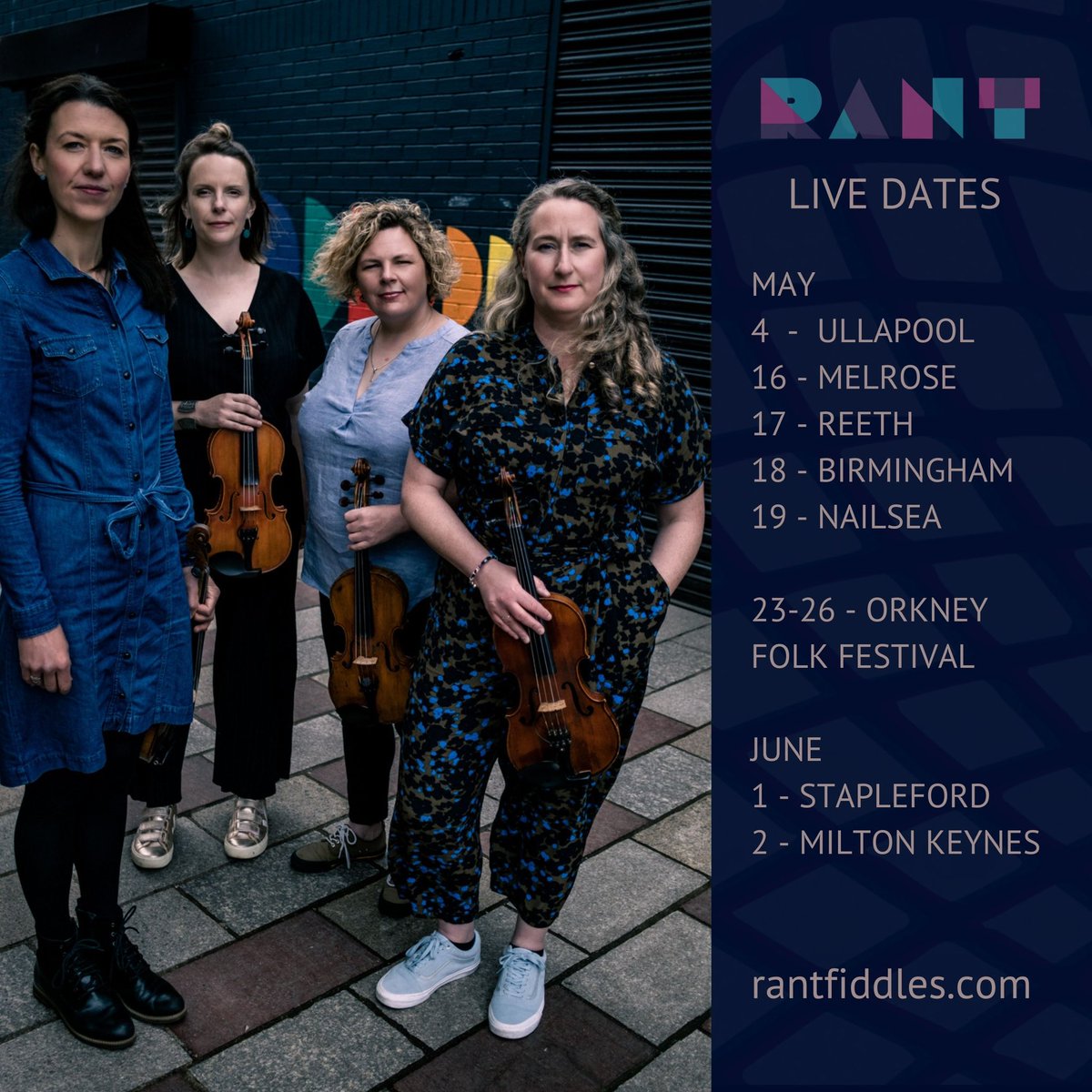 RANT (@rantfiddles) on Twitter photo ⭐️ ON TOUR ⭐️ 
Lots of gigs coming up as we continue our launch dates for Spin! Venues old and new and a first trip for RANT to <a href="/OrkneyFolkFest/">Orkney Folk Festival</a> 🎻 
Tickets - rantfiddles.com/live-dates ⭐️ ON TOUR ⭐️ 
Lots of gigs coming up as we continue our launch dates for Spin! Venues old and new and a first trip for RANT to <a href="/OrkneyFolkFest/">Orkney Folk Festival</a> 🎻 
Tickets - rantfiddles.com/live-dates