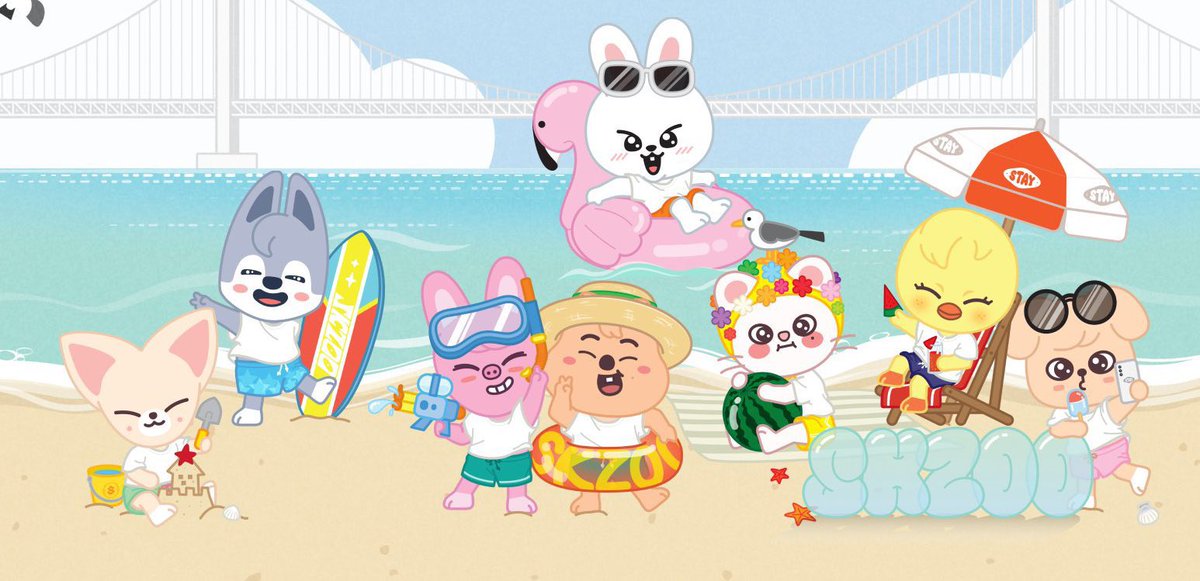 La nueva Pop-Up de Stray Kids con SKZOO en Busan, parece que tendrá un concepto de vacaciones en verano 😭
