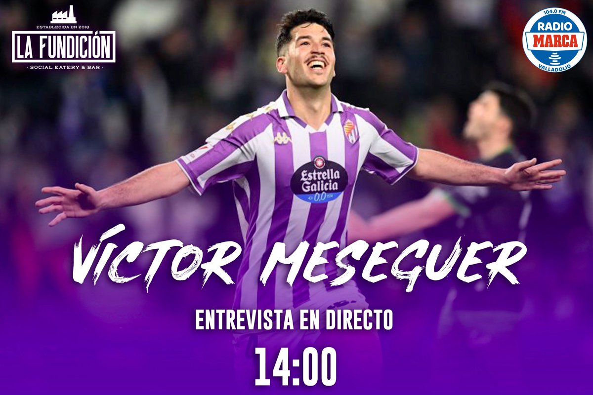 🗣 🟣 Mañana jueves en #DMValladolid, entrevista a VÍCTOR MESEGUER 👉 El mediocentro, que lleva seis goles en #LaLiga Hypermotion, visita LA FUNDICIÓN en el tramo decisivo de la temporada