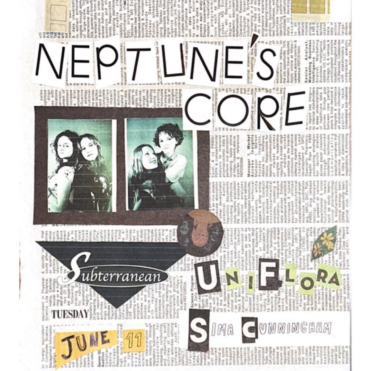🗞️JUST ANNOUNCED🗞️ NEPTUNE'S CORE w/ Sima Cunningham & Uniflora  Tuesday, June 11 | All Ages  *On sale Fri, May 3 @ 10AM Tickets @ subt.net