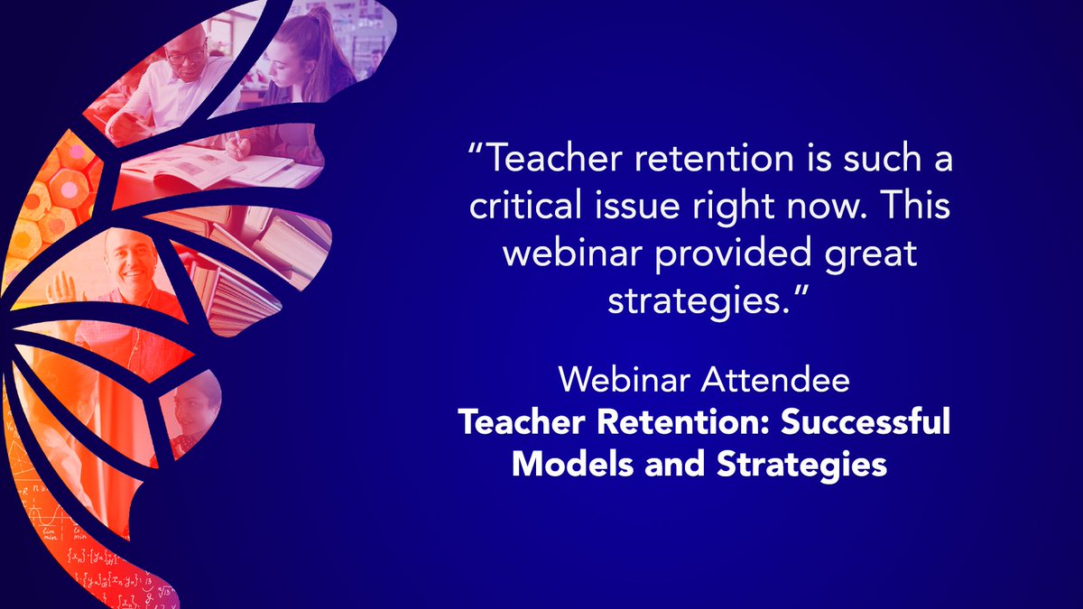 Are you looking for actionable strategies to address teacher retention? 

@PeteLeida, Dr. Wendy Amato, and @Karminrkr discuss how schools can improve retention models in their schools in this webinar: teachingchannel.com/k12-hub/webina….

#edwebinar #teacherretention