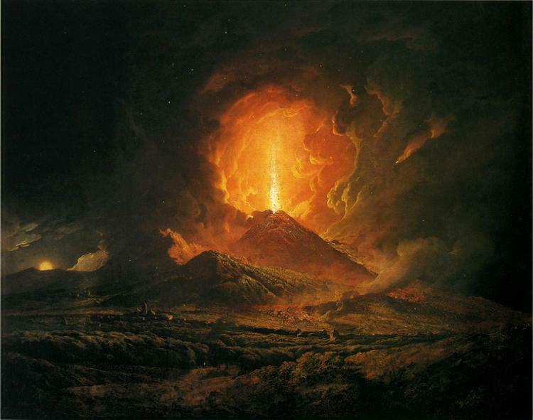 An Eruption of Vesuvius, seen from Portici wikiart.org/en/joseph-wrig…