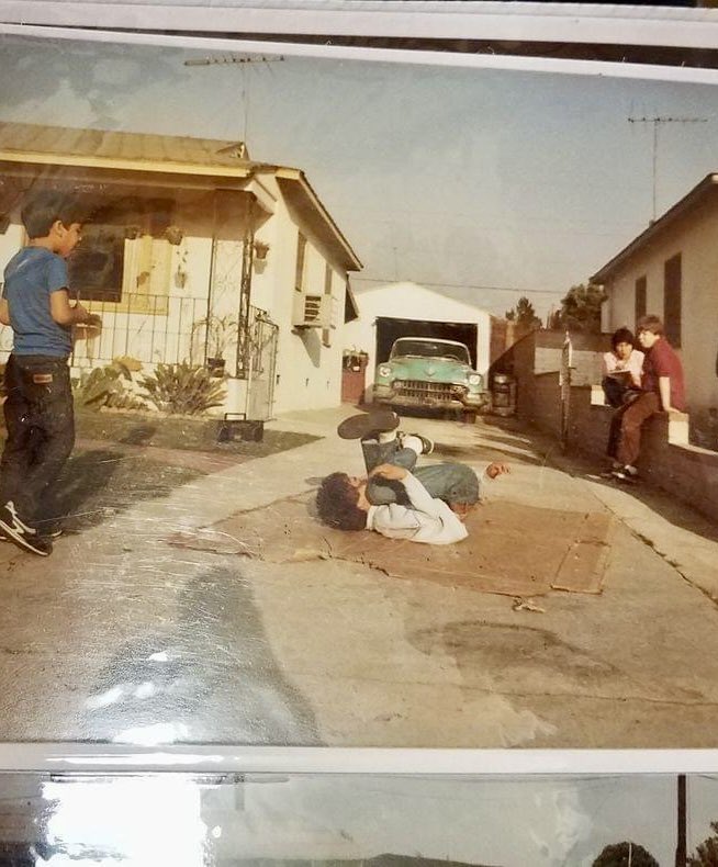 This pic is a time capsule of simpler times to me. Breakin on the cardboard! Rosemead, CA 1984. Me on the left, big bro with the spins. #califas #breakin #oldschool #timecapsule #beatbox