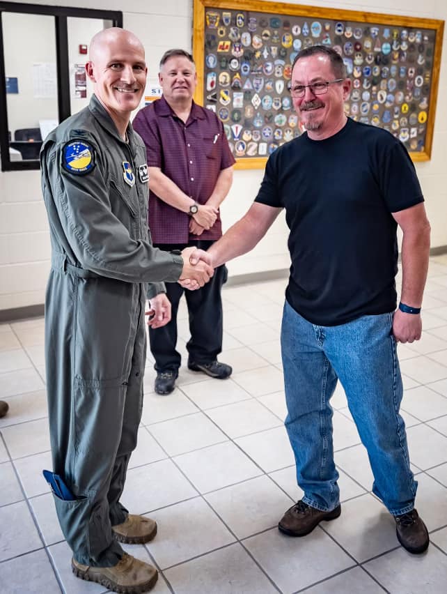 Not all heroes wear capes. Mr. Phil Westfall works in our wing’s life support shop and was the expert who packed the parachute that saved the life of a pilot who safely ejected from an F-16 yesterday. Thanks Phil!