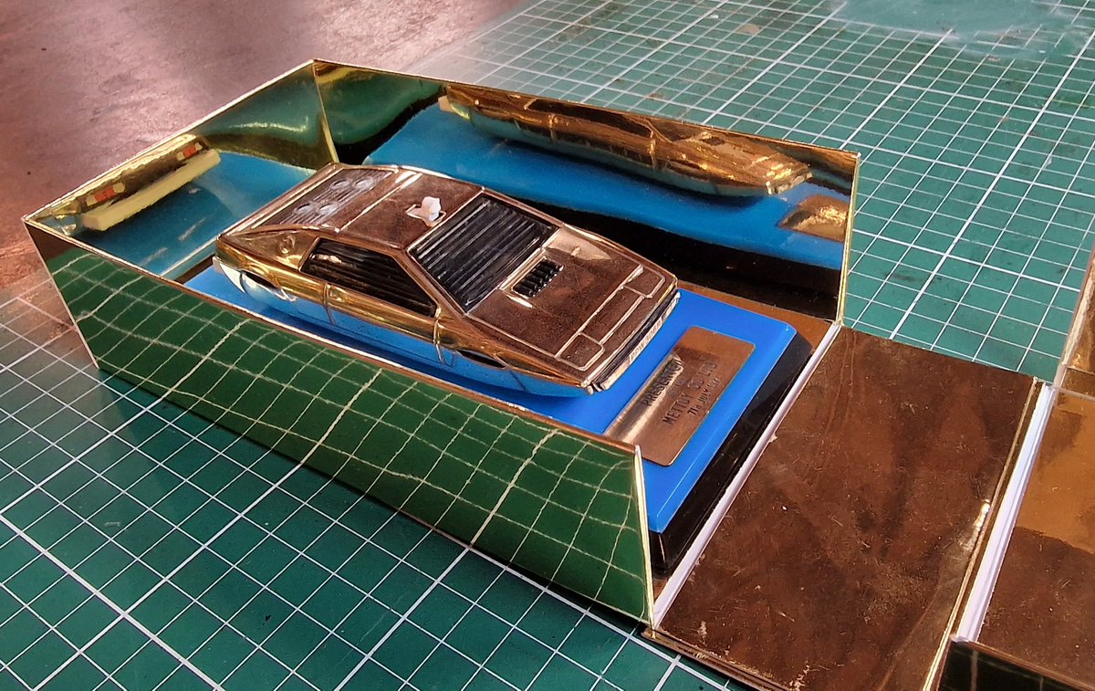 I’ve been looking forward to this little car airing on the Repair Shop. It was pretty tricky as it was never really meant to be opened up. Getting the gold plating looking good was strenuous to say the least. I copied the gold box from images found on the internet.