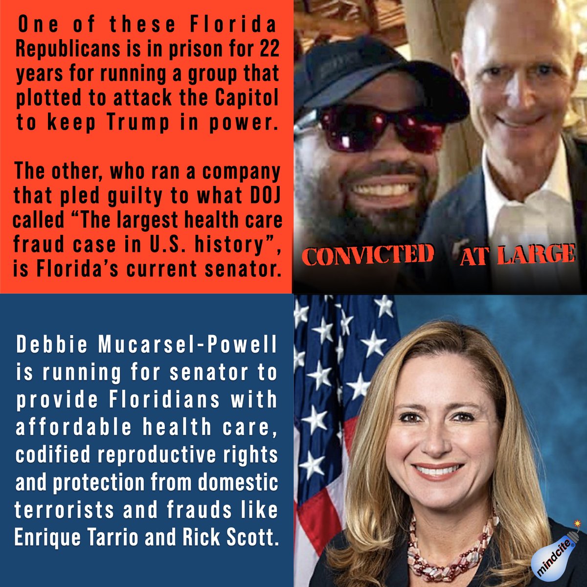 📢 Don't trust Florida to a senator who stole from seniors, supported traitors and backs extreme restrictions on the rights of women. 🗳️ Freedom IS on the ballot. Use yours to vote for Debbie Mucarsel-Powell. OR lose it‼️ #Allied4Dems #DemVoice1 #ProudBlue #DemsUnited #wtpBLUE