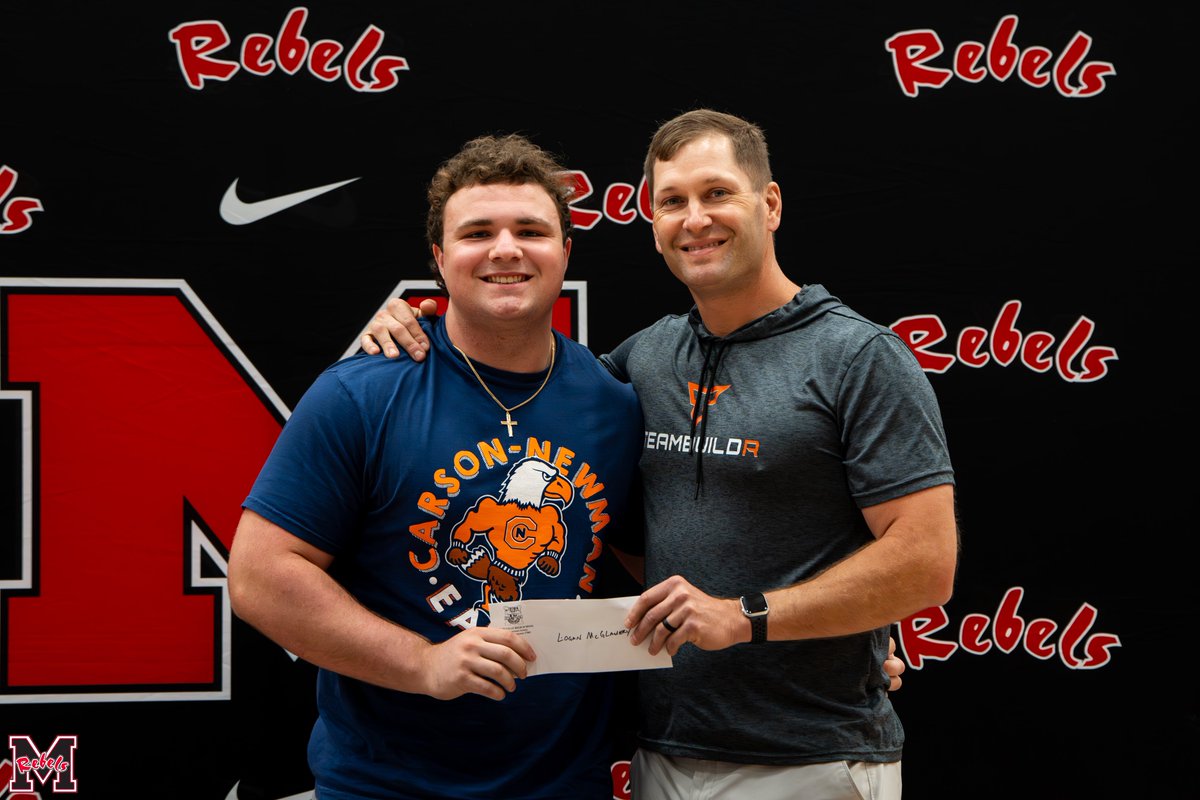 Congrats to Logan McGlamery (@LoganMcglamery) on receiving the First Sound Scholarship! The scholarship is rewarded to a senior football player who exemplifies high character and leadership qualities on and off the field! #GoRebels | #MaryvilleMentality