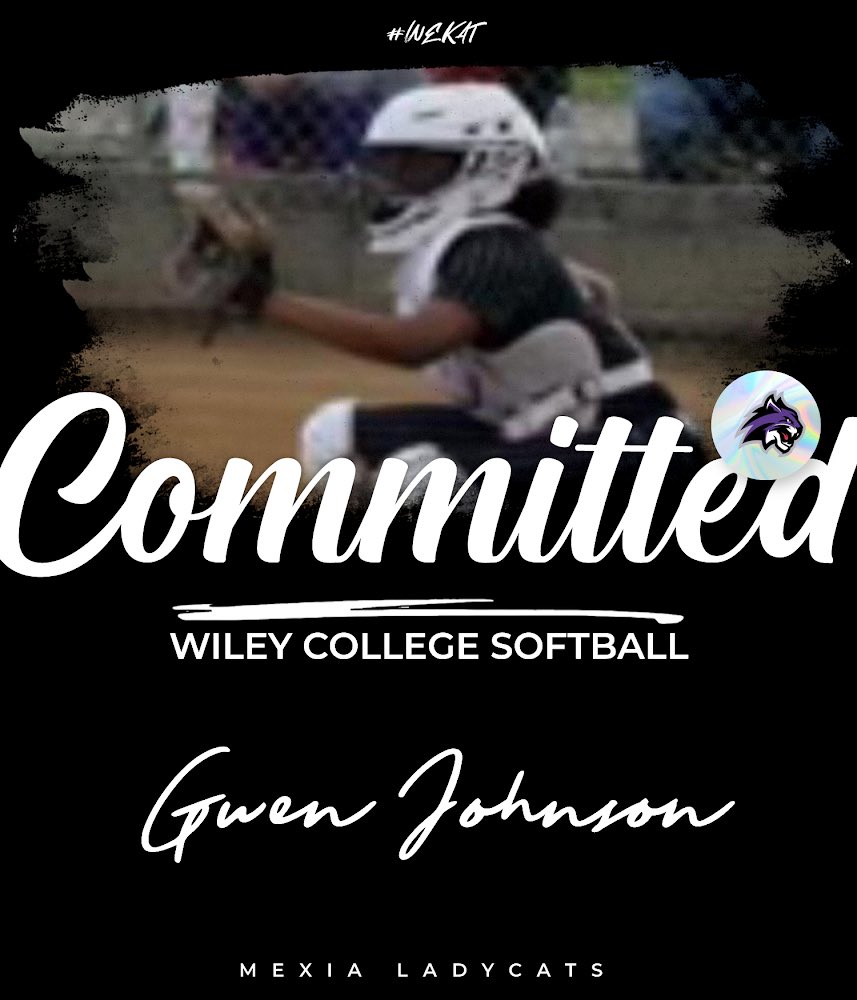 Gwen Johnson commits to Wiley College where she will continue playing softball and furthering her education! #WEKAT