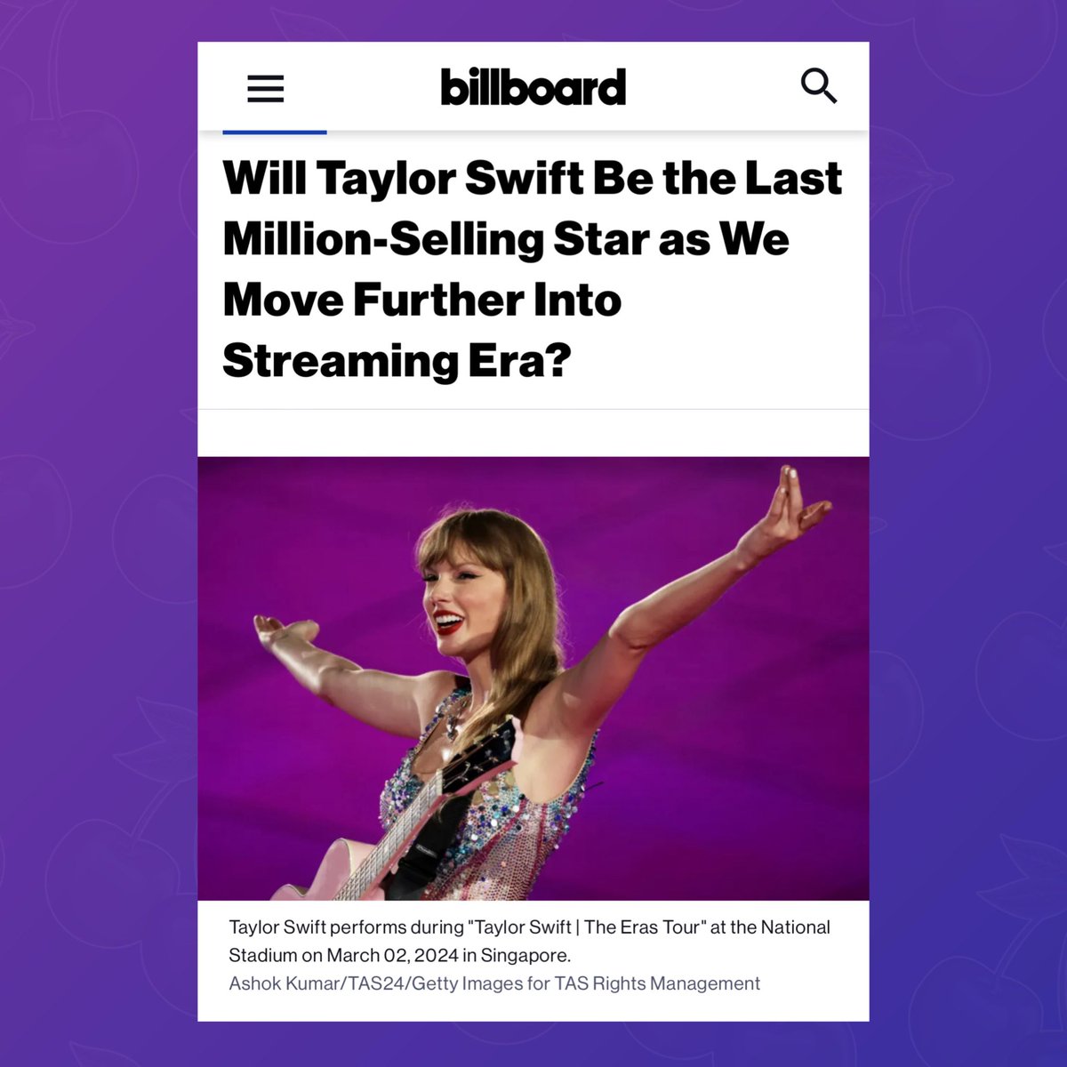 Billboard poses the question of whether Taylor Swift will be the last million-selling album artist, following the 2.6 million debut of ‘The Tortured Poets Department.’