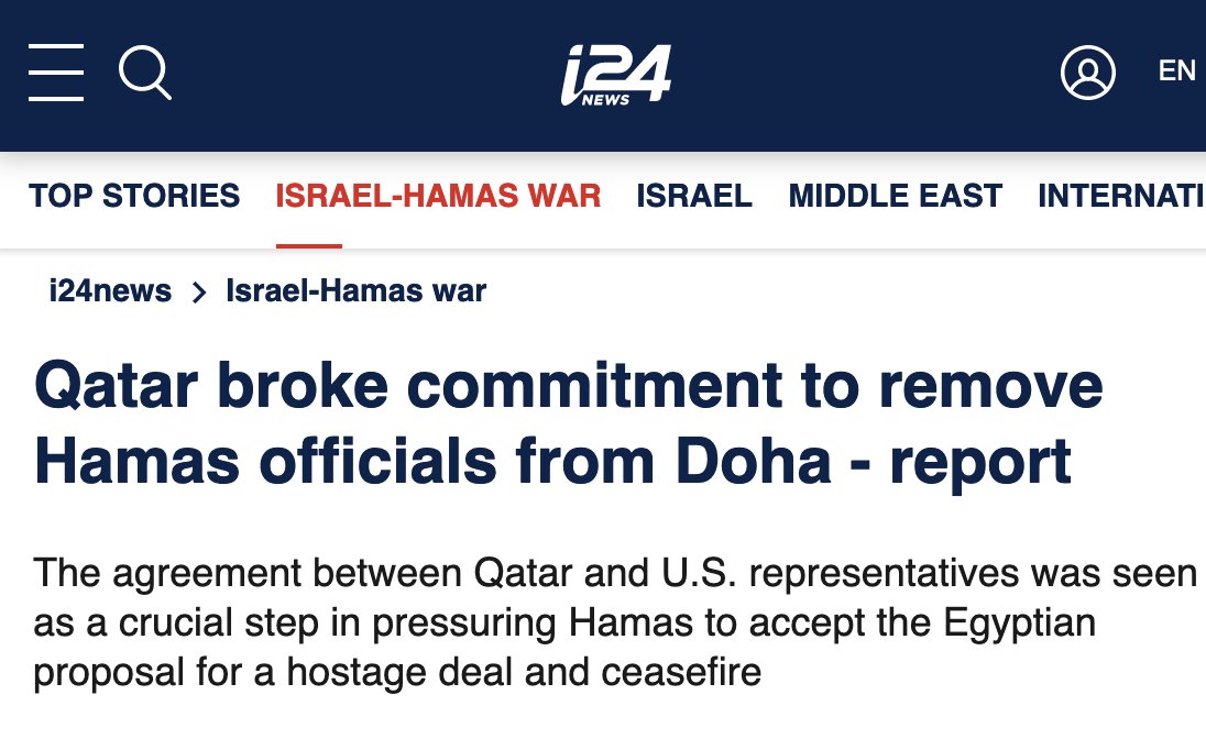Once again, #Qatar proves itself to be anything but the 'honest broker' it claims to be. Bottom line: Qatar is a terrorist state, no different from Iran. The fact that the US continues to allow them to pretend to be an ally is looking more and more stupid. Read the article.…