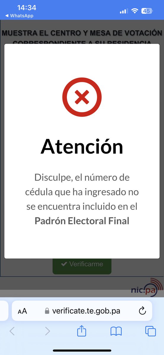 El TE ha decidido hoy que no estoy registrado para votar. Hace unos meses ya estaba confirmado