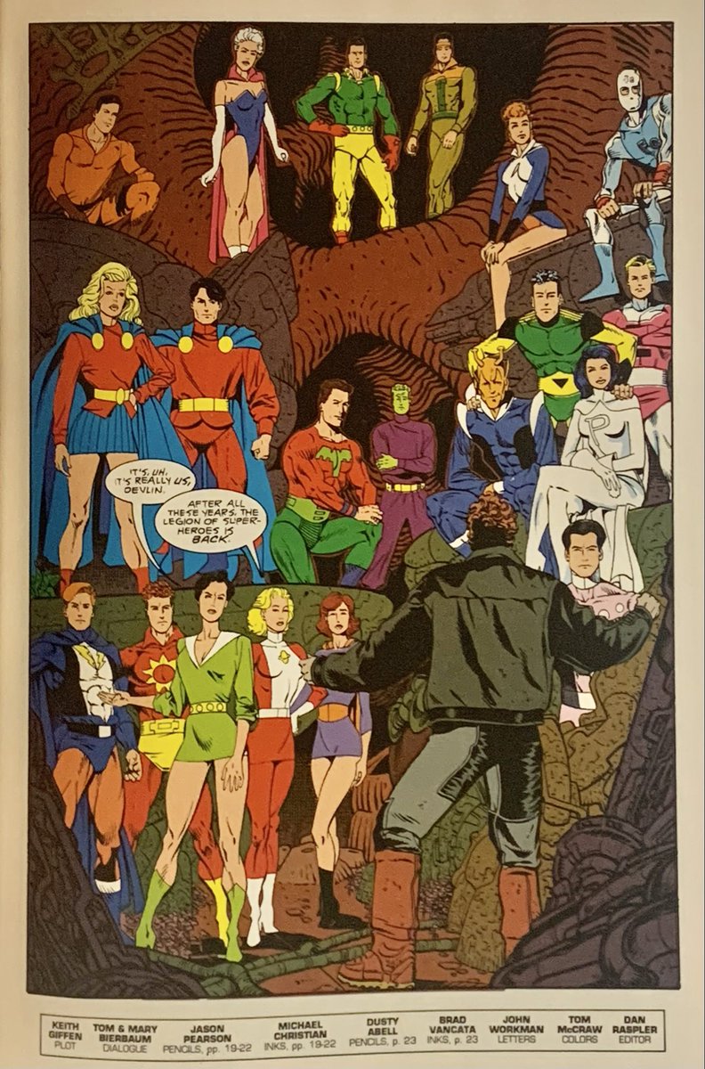 I didn’t really get the point of the Quiet Darkness storyline, but it had wonderful Keith Giffen artwork and amazing dialogue. But this final page to Issue 24 revealing the secret of SW6 is the moment 5YL went off the rails for me and never recovered. #LongLiveTheLegion