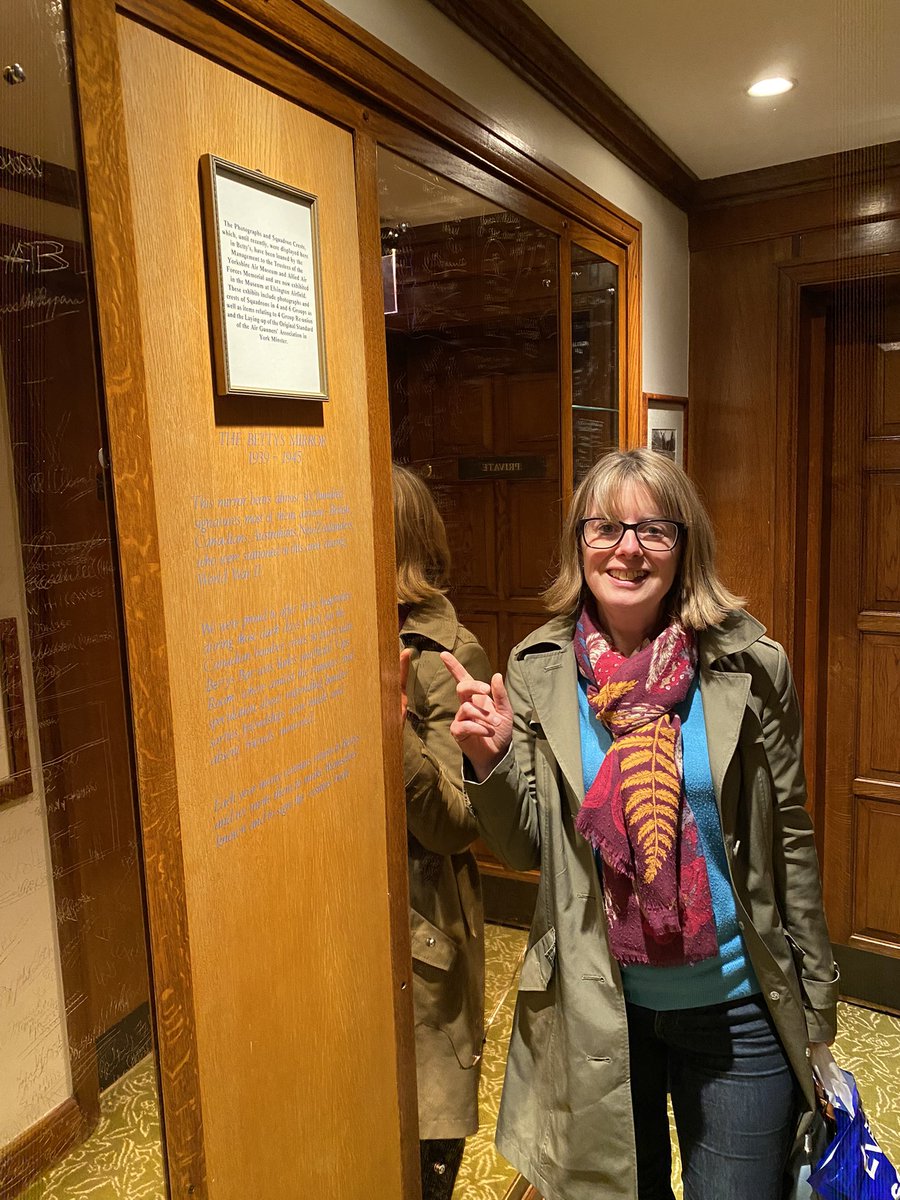 Super day off in #York today where amongst other treats I ate at @Bettys - amazing food and I got to see the mirror where hundreds of airmen signed their names during the #SWW.