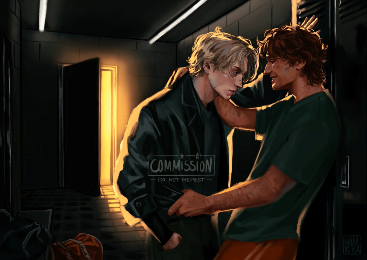 Also posting this here again, because why not ✨️ I had the absolute pleasure to create this illustration of the final scene in 'The King's Men'  for @otdiaftg / @whydamnitwhy hehe 💕

#aftg #allforthegame #andreil #fanart