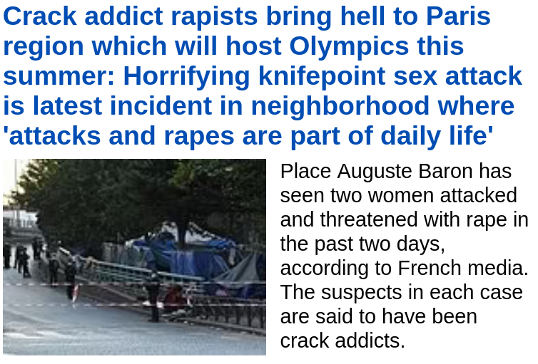 Crack Addict Rapists Bringing Hell.

This is Joe Biden's France.