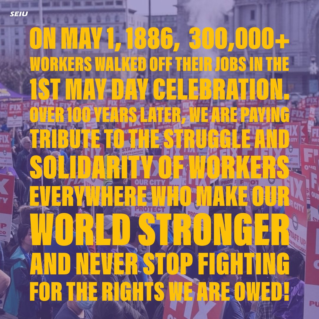 Shoutout to all the working people around the globe who are celebrating #MayDay by demanding justice and creating good trouble when greed, bigotry, and authoritarianism try to silence us. #UnionsForAll