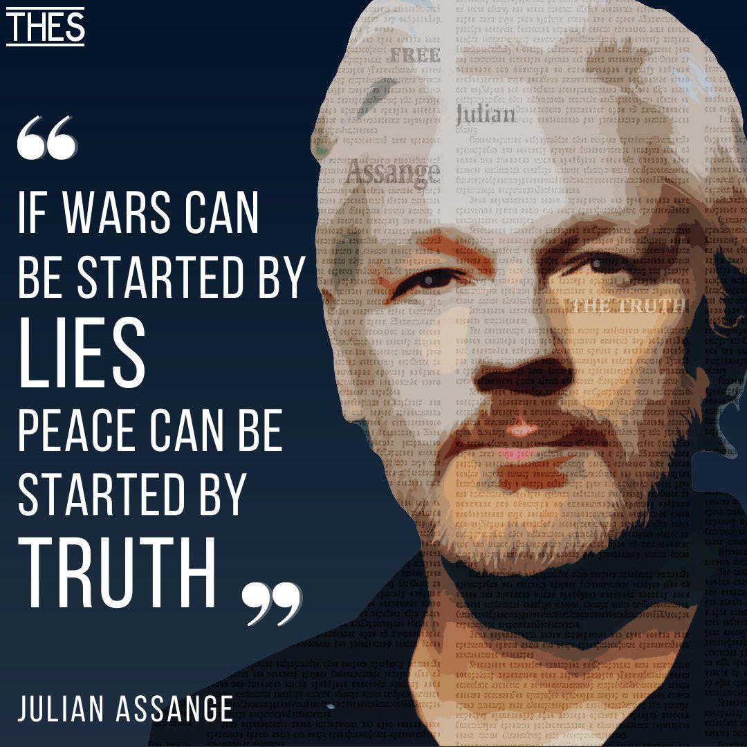 'Wenn Kriege mit Lügen begonnen werden können, kann der Frieden mit der Wahrheit eingeläutet werden.'

-- Julian Assange
politischer Gefangener im sog. 'Wertewesten'

#FreeAssange
#FreeAssangeNOW
#JournalismIsNotACrime

via @SomersetBean