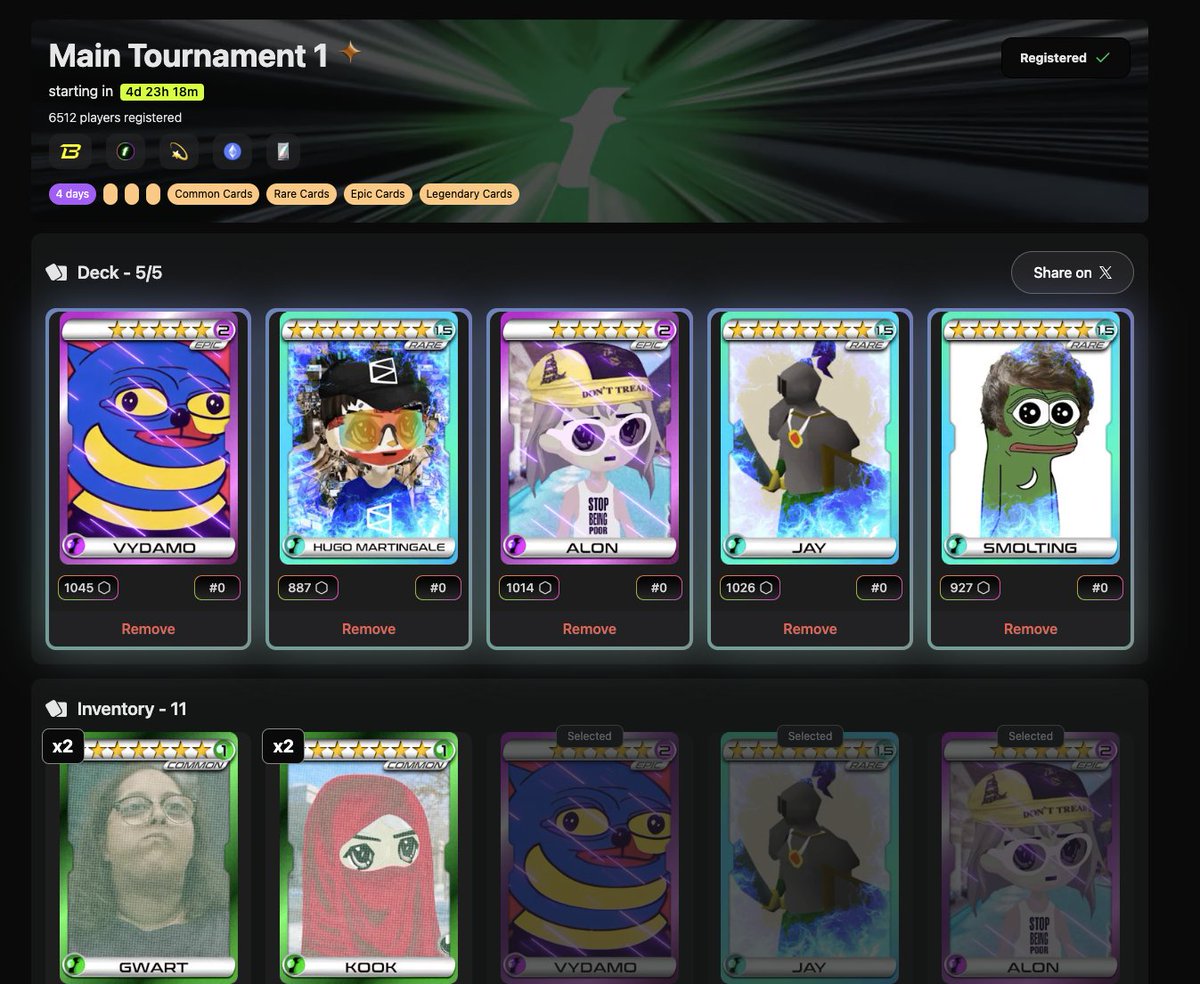 I think I got the 1st tournament in the bag, just need to upgrade them all even more nao.
