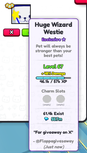 Der3_Al3arab (@der3_al3arab) on Twitter photo π§ββοΈ Huge Wizard Westie - Pet Simulator 99 Giveaway πΆ
Requirements:
- Follow <a href="/Der3_Al3arab/">Der3_Al3arab</a> & <a href="/Floppagivesaway/">Petsimgiveaways</a> π₯
- Like β€ & Retweet β»
- Comment your Username π¬
Ends in 2 days!
TYSM <a href="/Floppagivesaway/">Petsimgiveaways</a> for sponsoring this giveaway! π§ββοΈ Huge Wizard Westie - Pet Simulator 99 Giveaway πΆ
Requirements:
- Follow <a href="/Der3_Al3arab/">Der3_Al3arab</a> & <a href="/Floppagivesaway/">Petsimgiveaways</a> π₯
- Like β€ & Retweet β»
- Comment your Username π¬
Ends in 2 days!
TYSM <a href="/Floppagivesaway/">Petsimgiveaways</a> for sponsoring this giveaway!