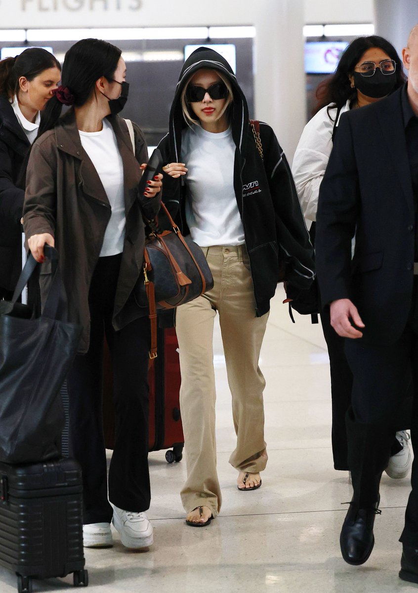 Rose arrives at JFK airport in New York City.