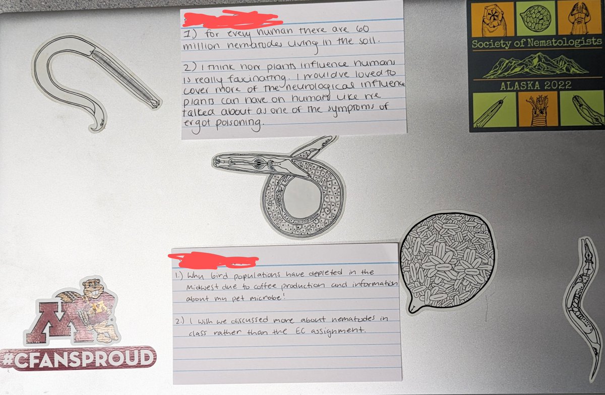 Got some unsolicited feedback (the good kind that makes you happy as a teacher) from students who enjoyed my #nematode case study #writing assignment. You can use writing to #teach in any discipline #STEM #TeachinginSTEM #HigherEducation @SON_nemaweb