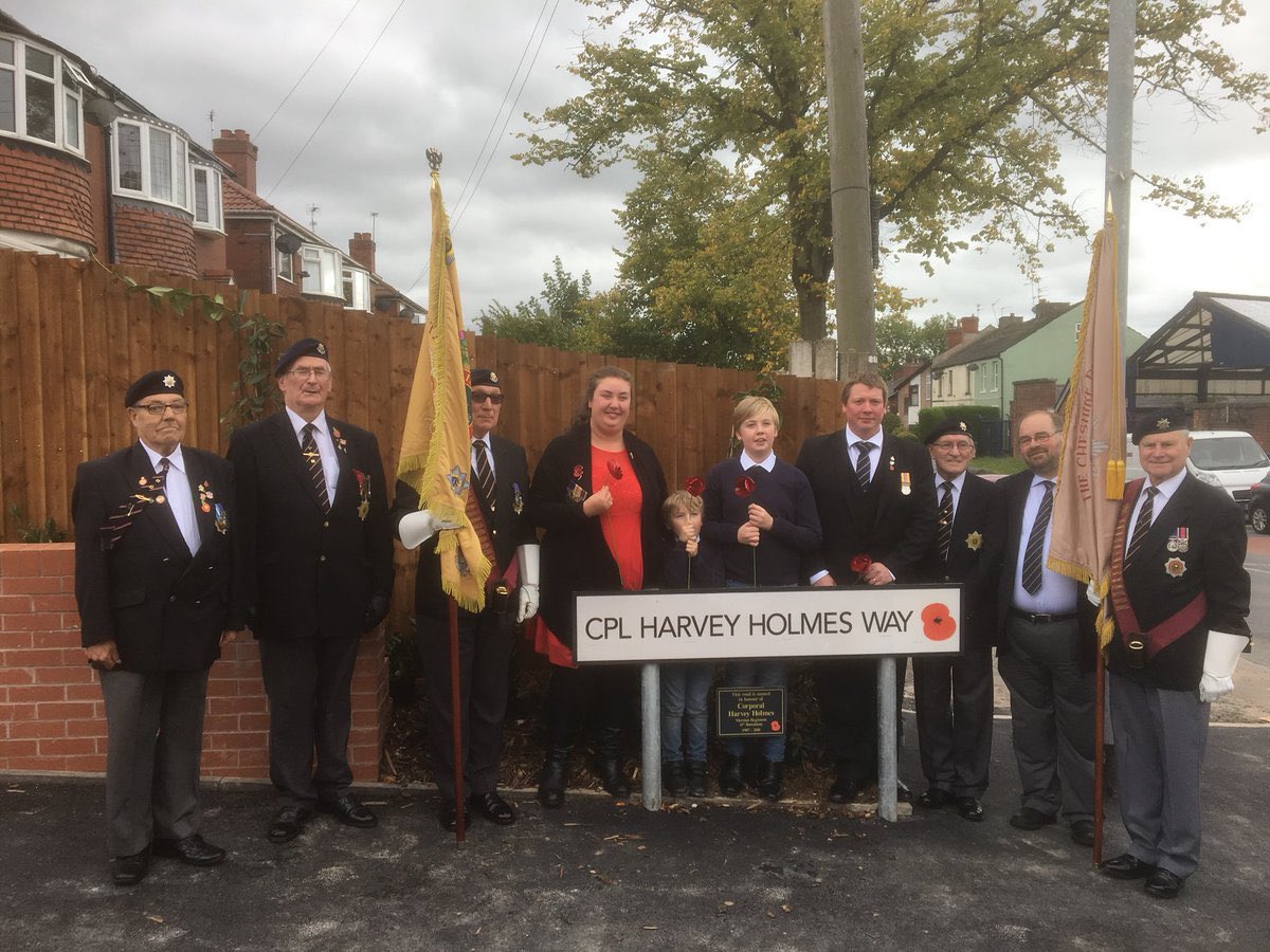 Harvey had a street named after him, CPL Harvey Holmes Way, in Hyde Newton, under Manchester City Council’s Honour Our Fallen pledge. Great way to keep our fallen heroes memories alive 🙏❤️