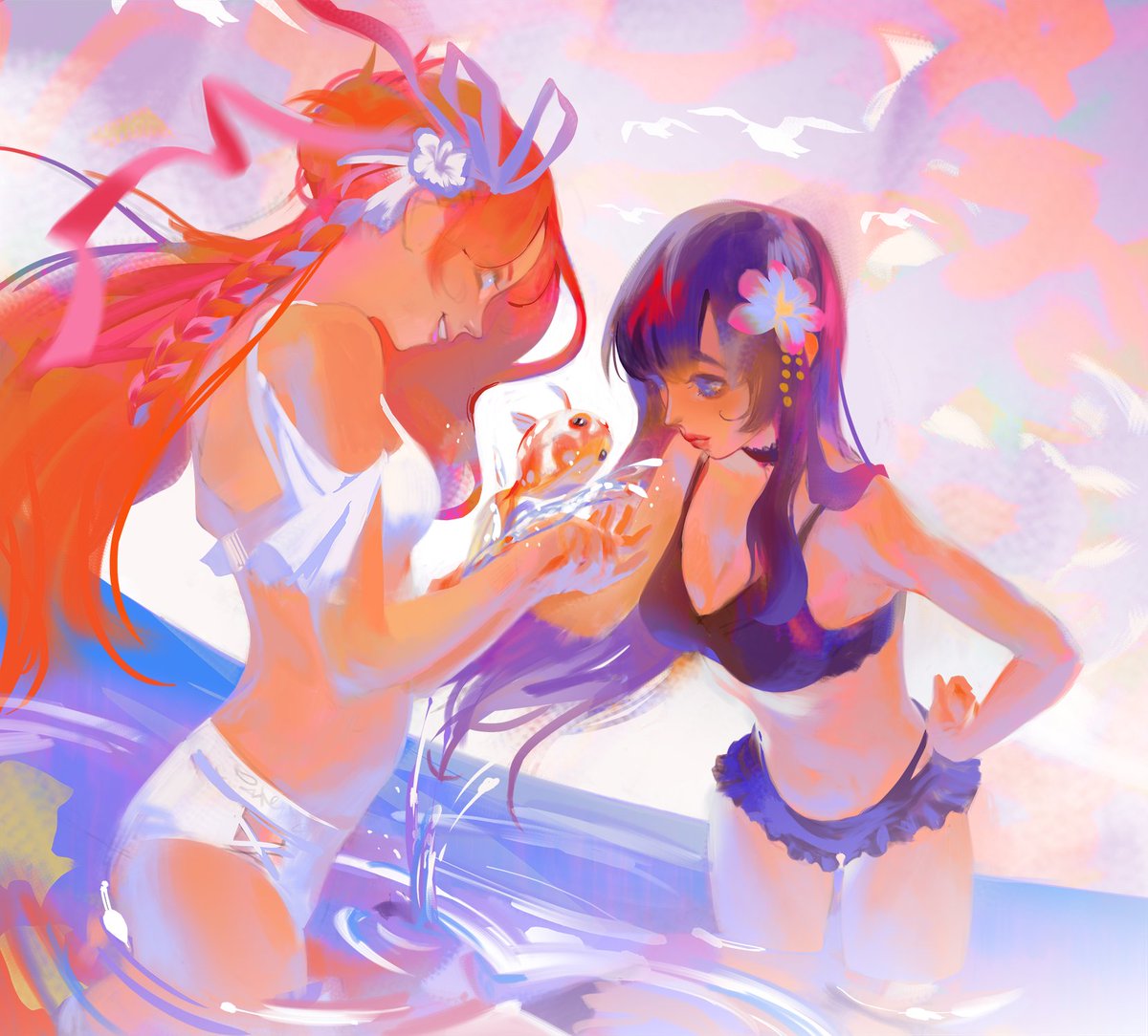 Summer Ryne & Gaia fanart
.
#finalfantasyxiv #ffxiv #shadowbringers #ffxivart