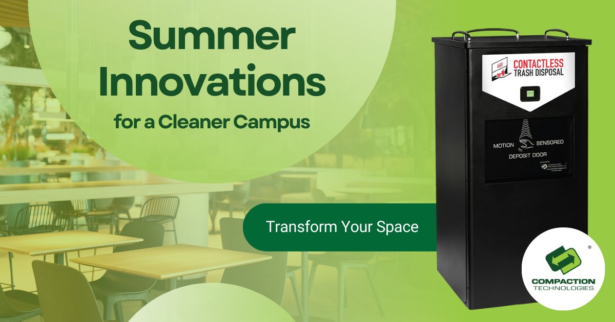 This summer, transform your campus with innovations that prioritize cleanliness and efficiency. Discover how Compaction Technologies can make a difference. 🌼🚮 #CleanCampus #InnovateForChange compactiontechnologies.com/contact-us/