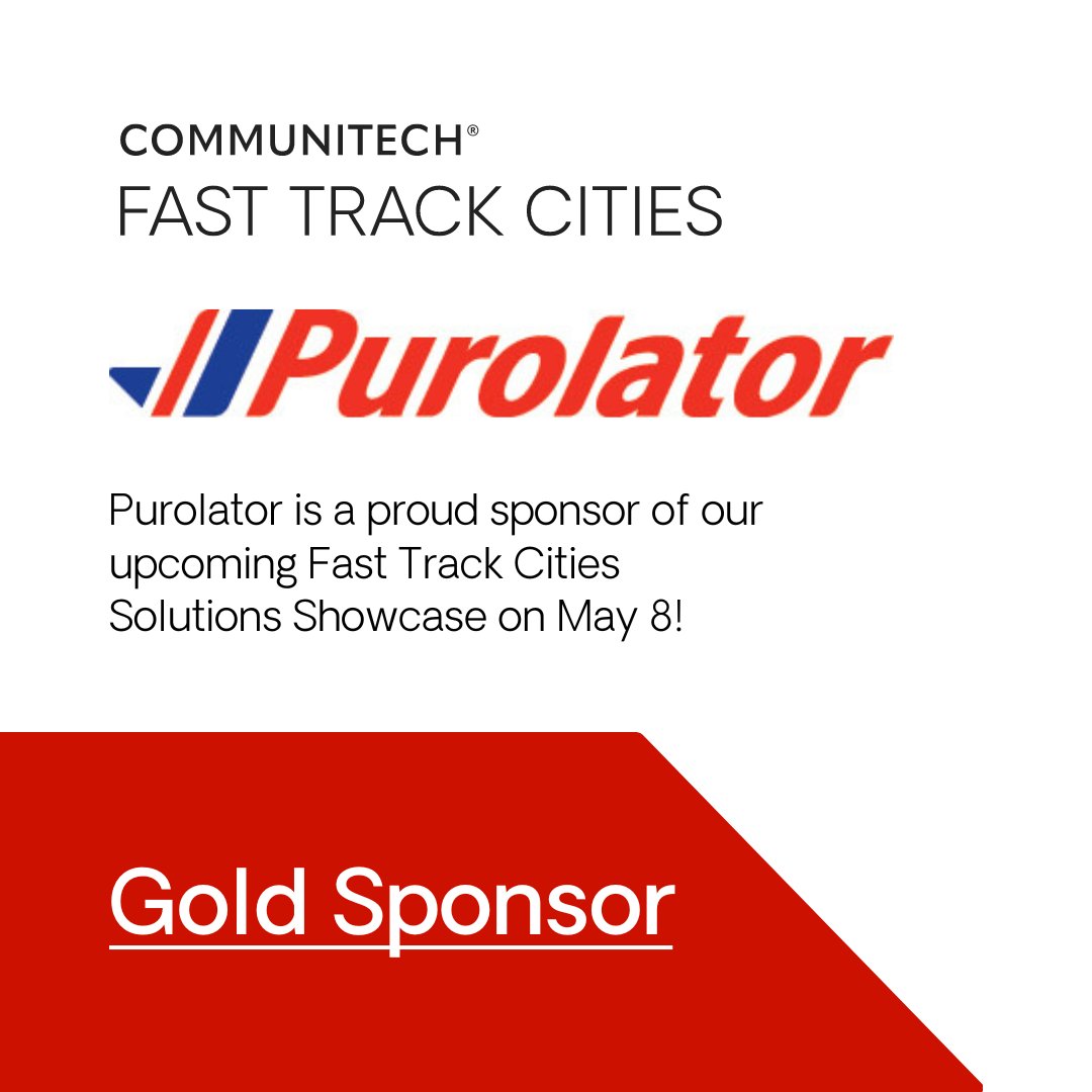 Thrilled to announce @PurolatorInc as a Gold Sponsor for our Fast Track Cities Solutions Showcase on May 8! Don't miss out on watching six innovative companies pitch their transportation solutions for a chance to win up to $25K! Join us 👇 eventcreate.com/e/fast-track-c…