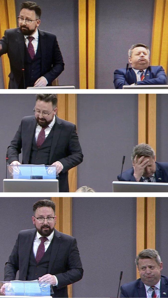 Welsh Labour’s stance on Vaughan Gething’s donation summed up in three images. 👇🏻