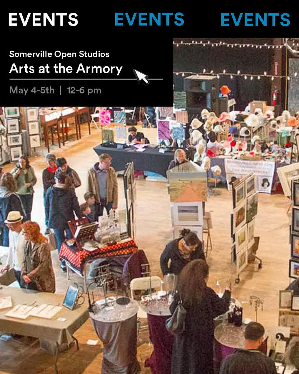 #SomervilleOpenStudios is happening this Saturday and Sunday (May 4th &amp; 5th) from 12-6pm.

During Open Studios weekend, more than 350 artists across #Somerville will open their studios to the public to display their latest work and meet visitors.