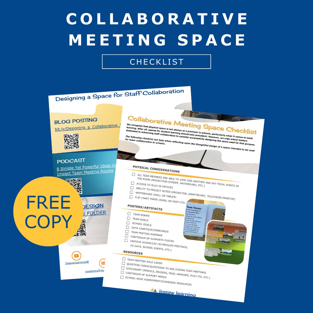 Are you overwhelmed with all the things you need to consider when setting up for your teams? Let us take one thing off your list. Download this free checklist that will help you get the most of your meeting space. bit.ly/spacechecklist #edleader #education #collaboration