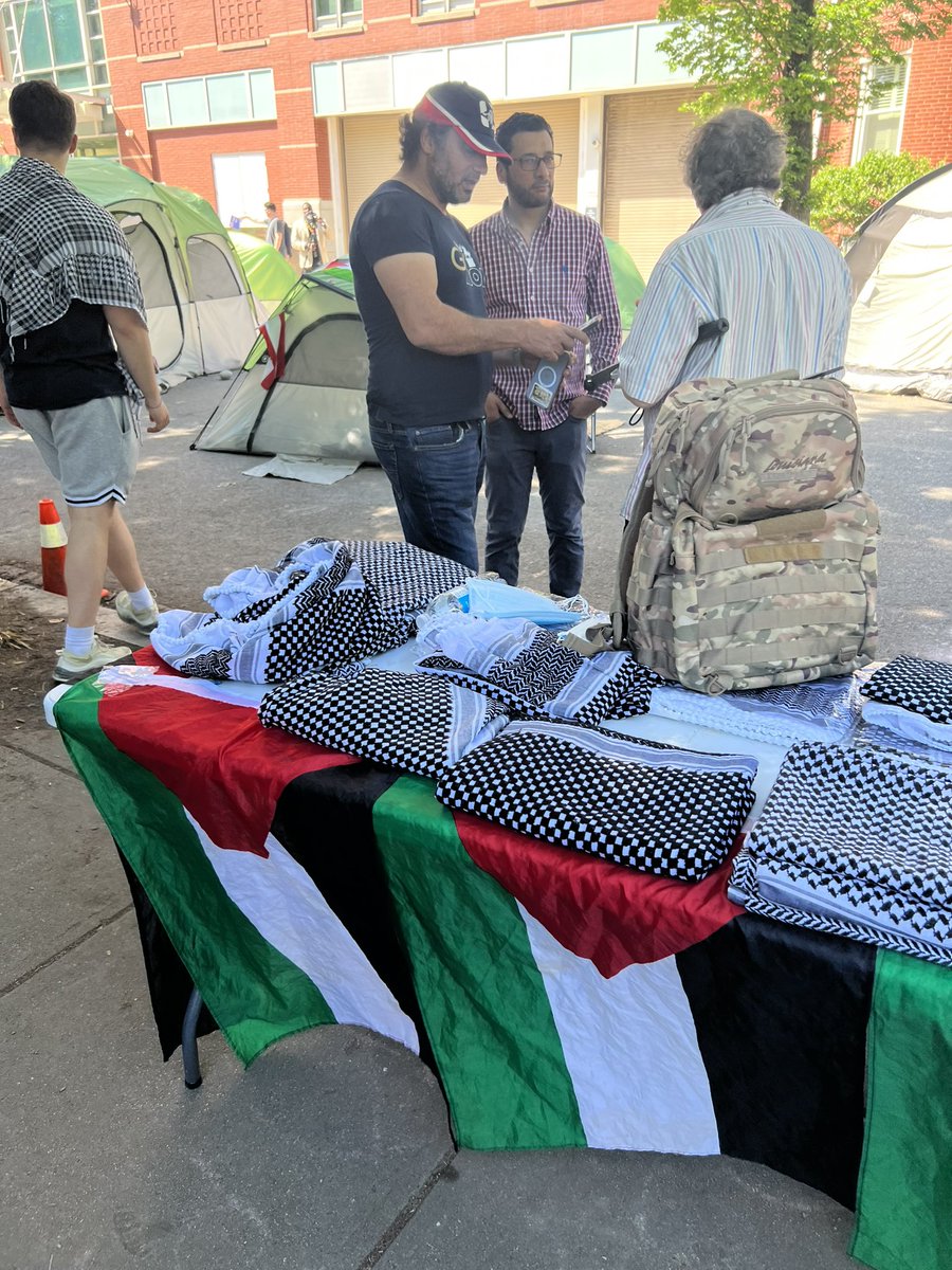 Making a buck at George Washington University. Selling protestor chic.