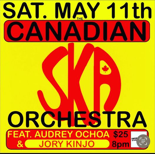 #Calgary--the new 15-member Canadian Ska Orchestra, featuring Edmonton trombonist Audrey Ochoa @audreyochoa & Calgary vocalist & guitarist Jory Kinjo, perform Saturday, May 11, 8 pm @IronwoodStage, $25 cover. Reserve at reservations@ironwoodstage.ca or 403-269-5581